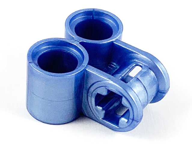 Technic Axle and Pin Connector Perpendicular Double in Pearl Sand Blue
