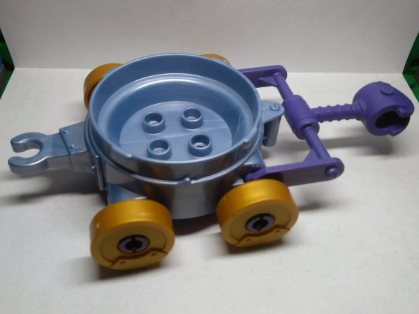 Duplo Cart with Wheels and Pincer in Pearl Sand Blue