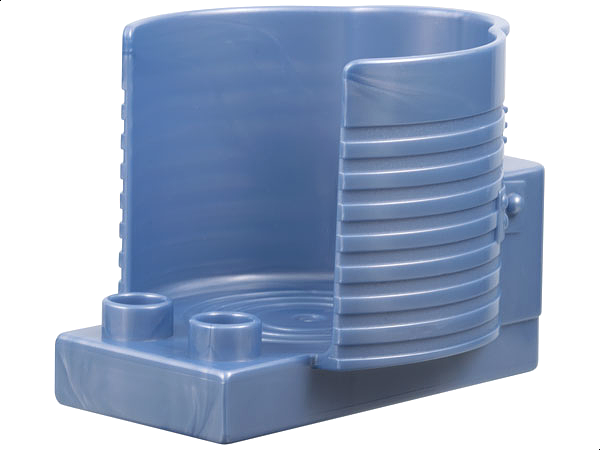 Duplo Half-Canister with 2 x 4 Plate on Bottom in Pearl Sand Blue