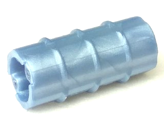 Technic Axle Connector Ridged [with x Hole x Orientation] in Pearl Sand Blue