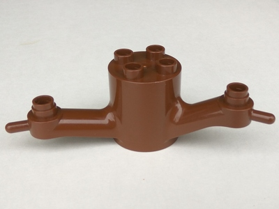 Duplo Plant Tree Trunk Segment with Branches, Round in Brown