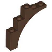 Brick Arch 1 x 5 x 4 [Continuous Bow] in Brown