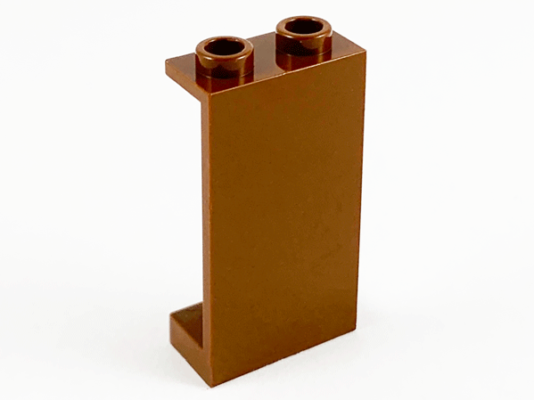 Panel 1 x 2 x 3 [Hollow Studs] in Brown