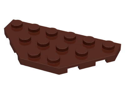 Wedge Plate 3 x 6 Cut Corners in Brown
