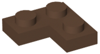 Plate 2 x 2 Corner in Brown