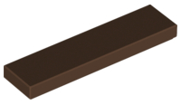 Tile 1 x 4 with Groove in Brown