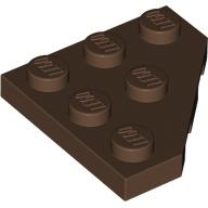 Wedge Plate 3 x 3 Cut Corner in Brown