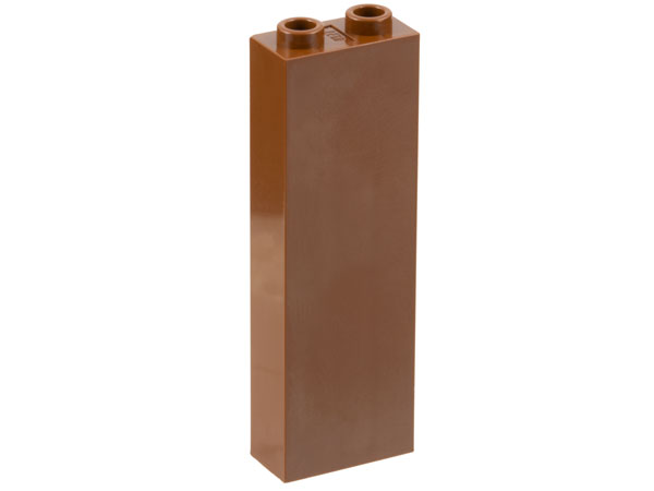 Brick 1 x 2 x 5 with Hollow Studs in Brown