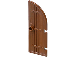 Door, Gate 1 x 3 x 6 Curved Top in Brown
