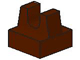 Tile Special 1 x 1 with Clip and Straight Tips in Brown