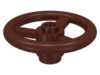 Technic Steering Wheel Small (3 Studs Diameter) in Brown