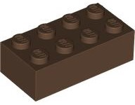 Brick 2 x 4 in Brown