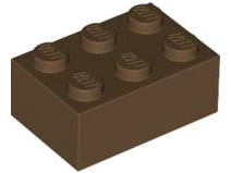 Brick 2 x 3 in Brown