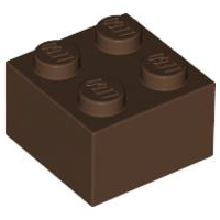 Brick 2 x 2 in Brown