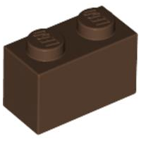 Brick 1 x 2 in Brown