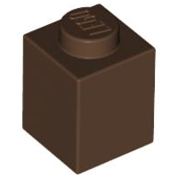 Brick 1 x 1 in Brown