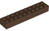 Brick 2 x 10 in Brown