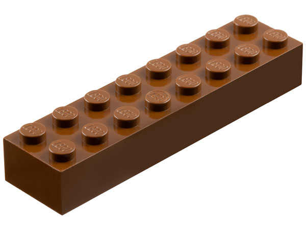 Brick 2 x 8 in Brown
