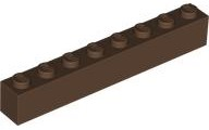 Brick 1 x 8 in Brown