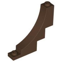 Brick Curved 1 x 5 x 4 Inverted in Brown