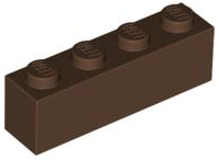 Brick 1 x 4 in Brown