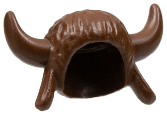 Hat / Headdress, Indian Buffalo Horned in Brown