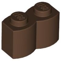 Brick Special 1 x 2 Palisade [aka Log] in Brown