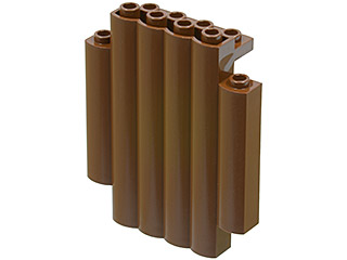 Panel 2 x 6 x 6 Log Wall [Palisade] in Brown