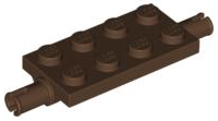 Plate Special 2 x 4 with Pins in Brown