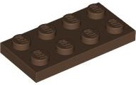 Plate 2 x 4 in Brown