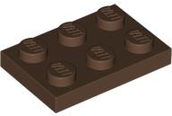Plate 2 x 3 in Brown