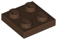 Plate 2 x 2 in Brown