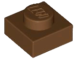 Plate 1 x 1 in Brown