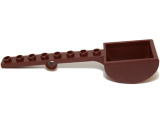 Launcher, with 1 x 8 Plate with Pin Hole and Bucket (Catapult) in Brown