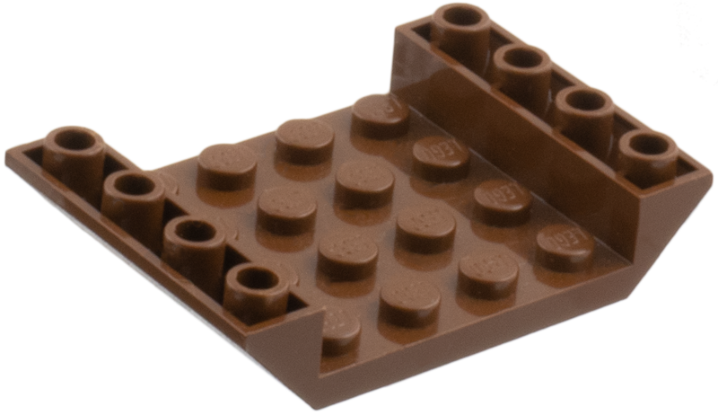 Brick Sloped Inverted 45° 6 x 4 Double with 4 x 4 Recessed in Brown