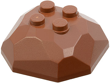 Rock Boulder 4 x 4, Top in Brown