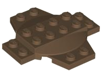 Plate Special 6 x 6 x 2/3 Cross with Dome in Brown