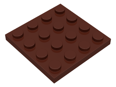 Plate 4 x 4 in Brown