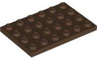 Plate 4 x 6 in Brown