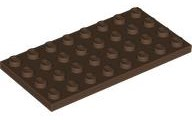 Plate 4 x 8 in Brown