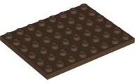 Plate 6 x 8 in Brown