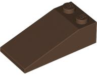 Brick Sloped 18° 4 x 2 in Brown