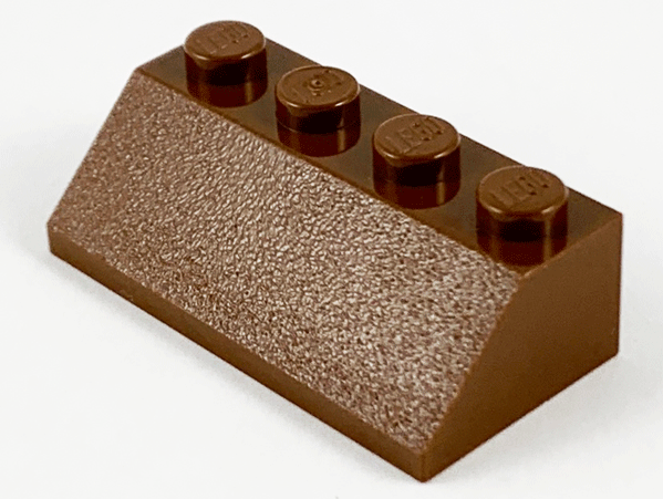 Brick Sloped 45° 2 x 4 in Brown