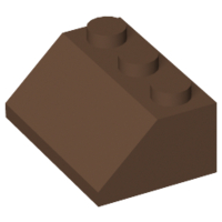 Brick Sloped 45° 2 x 3 in Brown