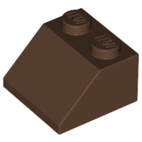 Brick Sloped 45° 2 x 2 in Brown
