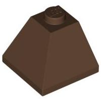 Brick Sloped 45° 2 x 2 Double Convex in Brown