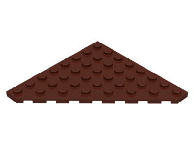 Wedge Plate 8 x 8 Cut Corner in Brown