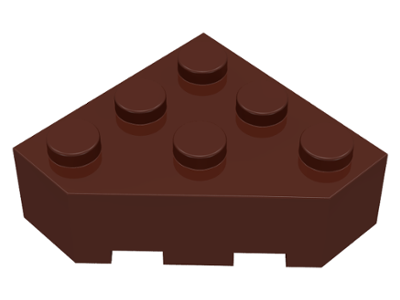 Brick Wedged 3 x 3 Cut Corner in Brown
