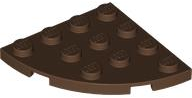 Plate Round Corner 4 x 4 in Brown