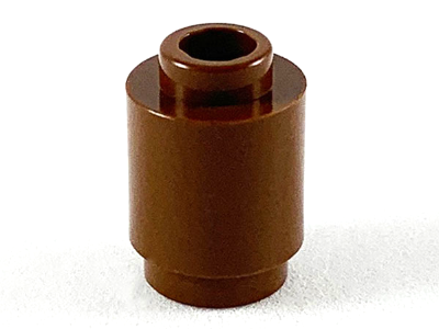 Brick Round 1 x 1 Open Stud in Brown